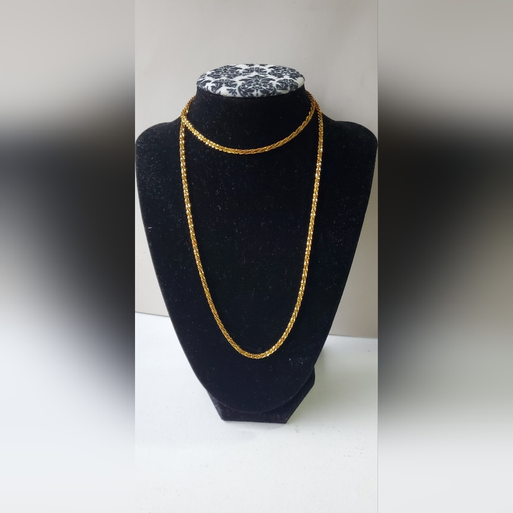 Milor Italy 14k Yellow Gold Over Sterling Silver Bismark Necklace 29.5 in.